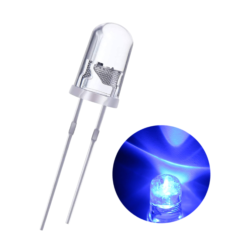 Led 5mm Round Azul 460-465nm Everlight Led