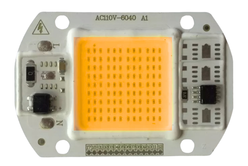 Led 20w Smd Directo A 110v blanco cálido
